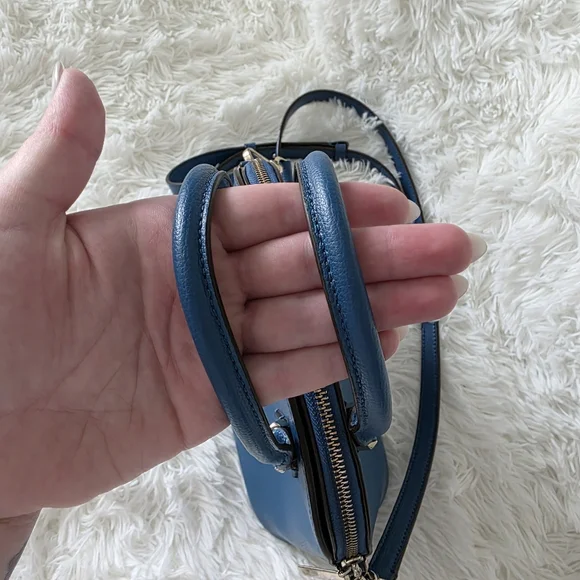Kate Spade Sylvia Dome Satchel Crossbody Handbag in Blue - Picture 6 of 12